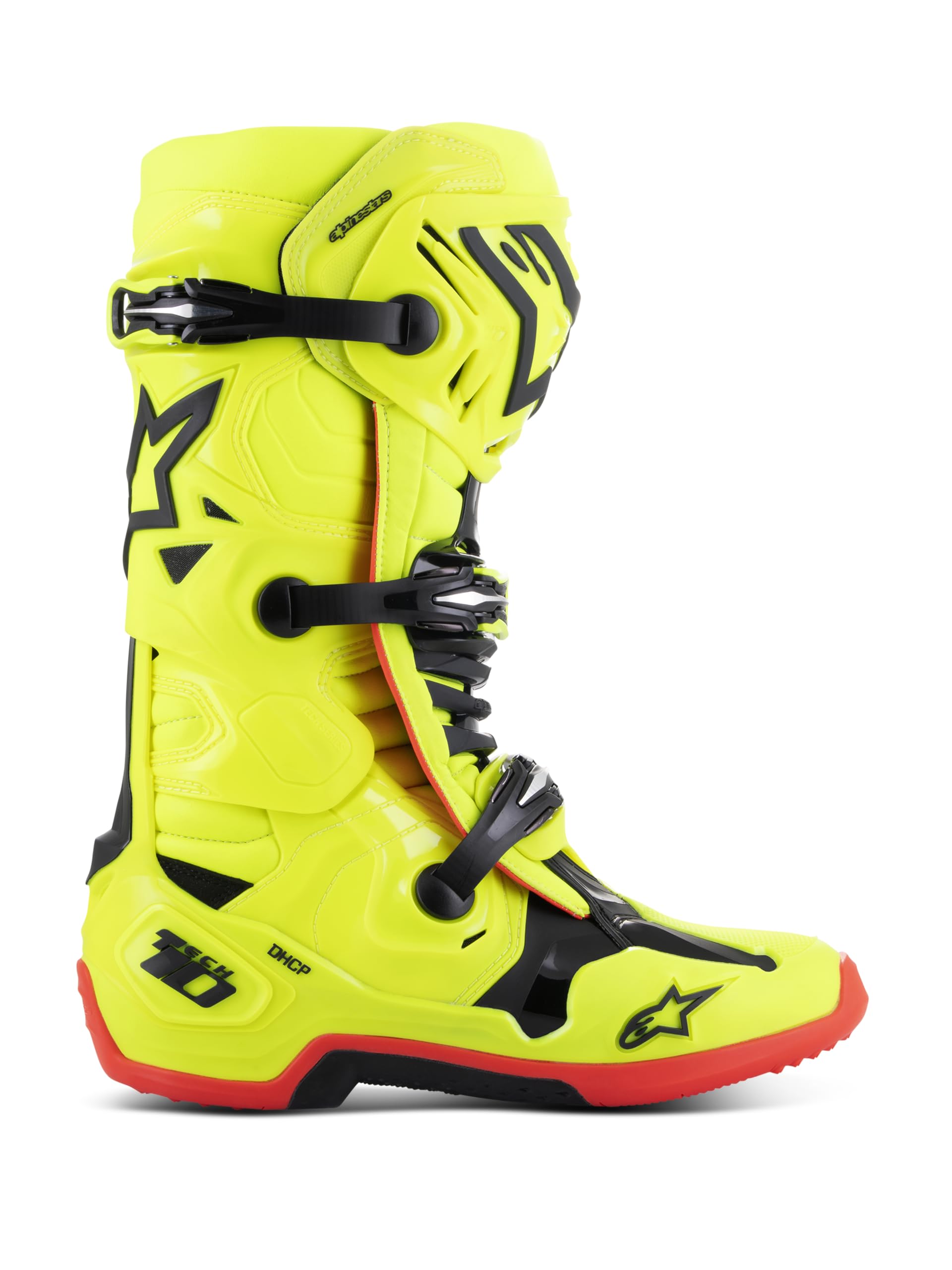 Alpinestars Botas de motocross Tech 10, color amarillo, talla 43