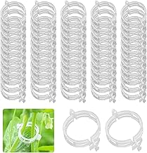 80 Pcs Plant Support Clips for Outdoor, Plastic Tomato Support Clips, Vine Trellis Cage for Climbing Plants, Vine Vegetable Garden Fixing Tools, for Healthier Vegetable Growth, White