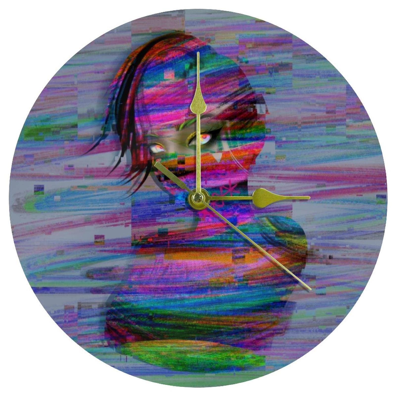 Horloge murale acrylique 24cm silencieuse pour bureau et maison sans tic-tac