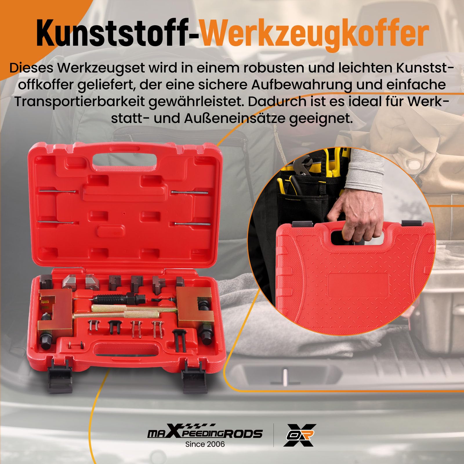 maXpeedingrods Zahnriemen Werkzeug für Mercedes-Benz, Nockenwellen Steuerkette Werkzeug für M271 M272 Wechsel Motor Niet Werkzeug 1.7, 2.1, 2.2, 2.7, 3.0, 3.2, 3.9 und 4.0 Liter für BMW für SAAB M102