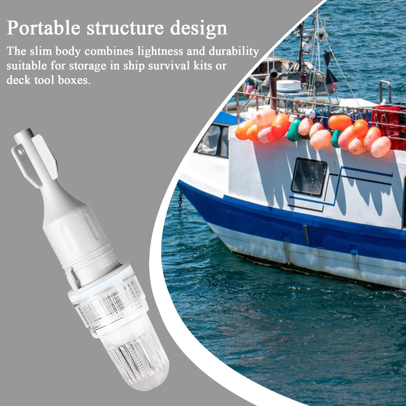 Generico Flares Marini - Luci Lampeggianti a LED | Lampada Segnalazione Visiva Impermeabile Per Reti Da Zattere Di Salvataggio Kayak Notturno