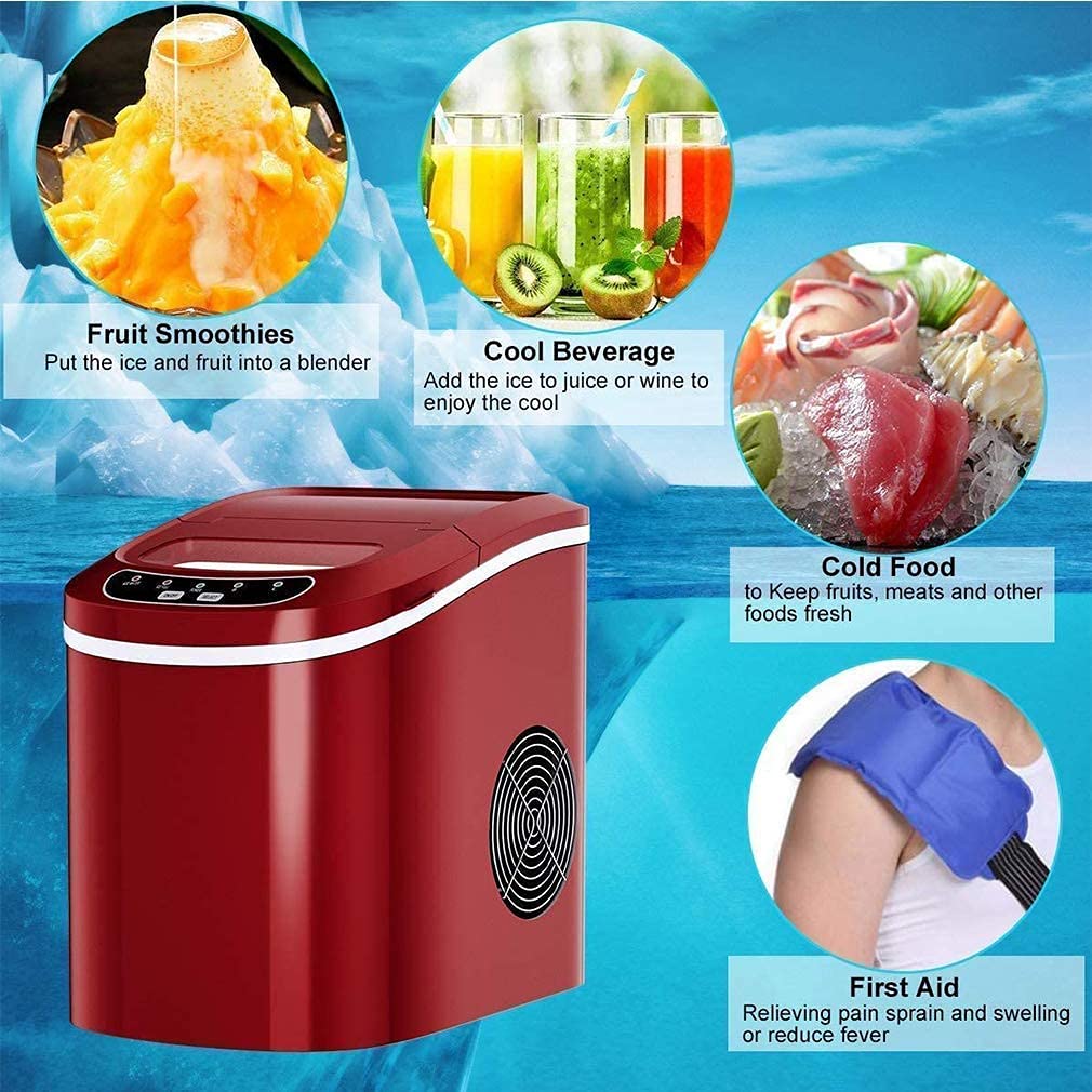 Ice Cube Maker Machine,Automatic Portable Electric Countertop Ice Maker Student Home Kitchen Coffee on Fridge.com