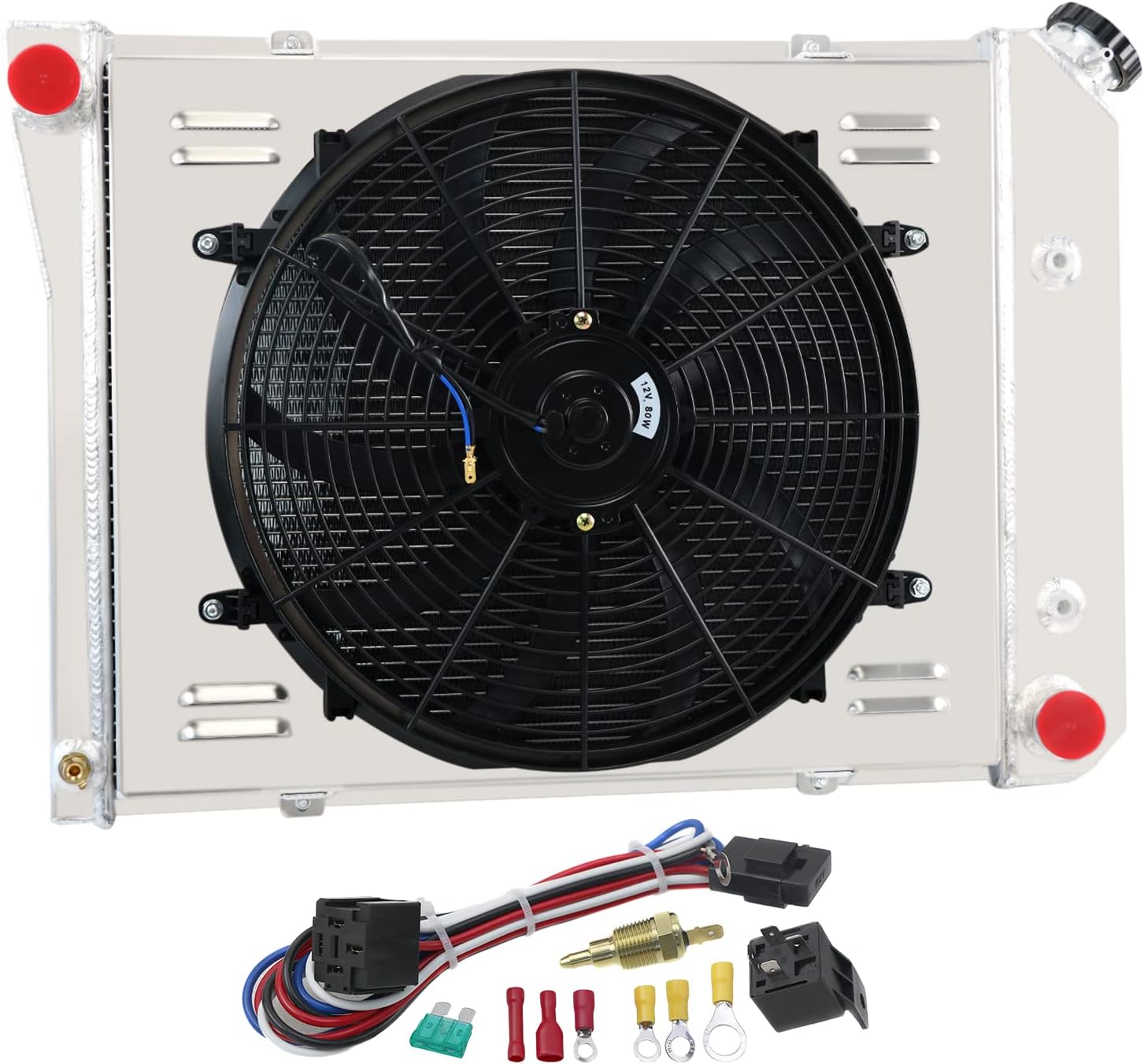 Radiator for 1968-1987 Chevy Chevelle Nova Malibu Impala Camaro Caprice & Pontiac LeMans Ventura Firebird Grand Prix & Many Models of Buike GMC Olds-Mobile