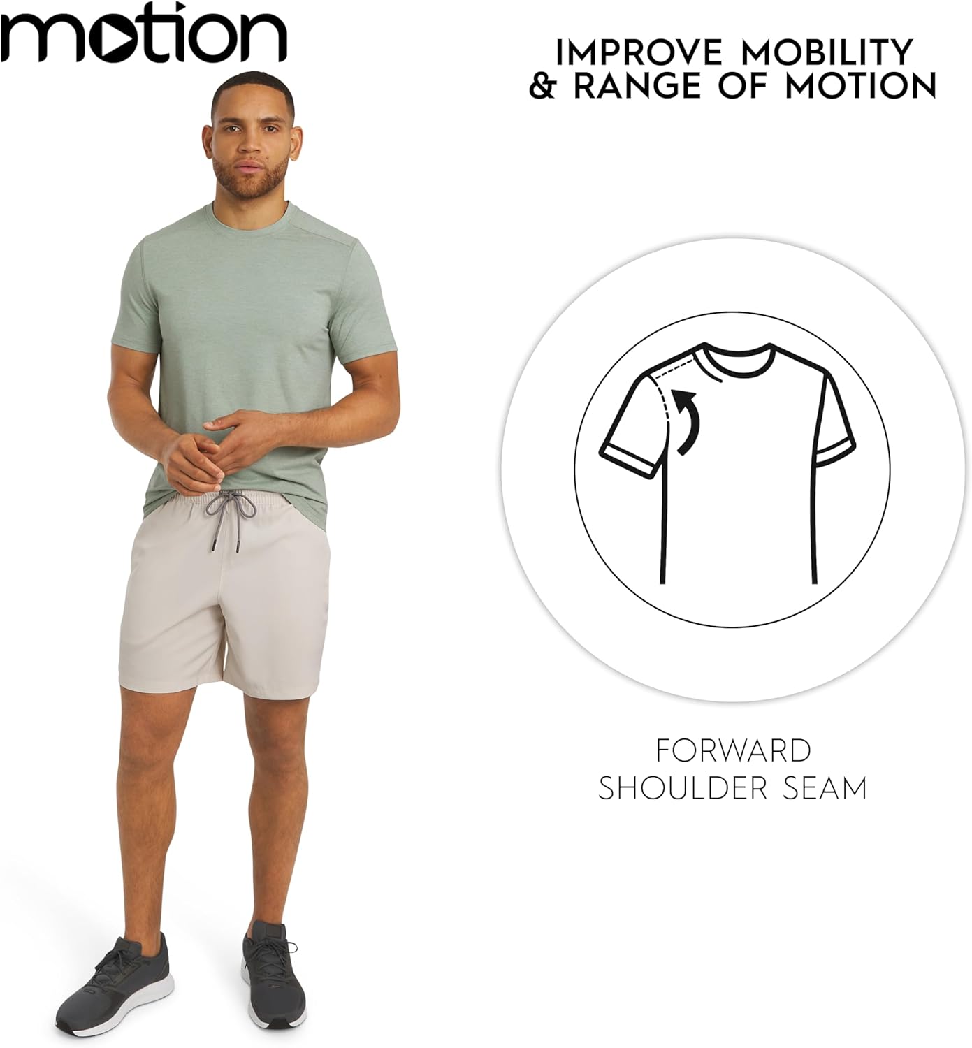 Motion Men's Slim Fit Tee Active Performance and Everyday Super Soft Stretchable T-Shirt (S-XL) - Image 5