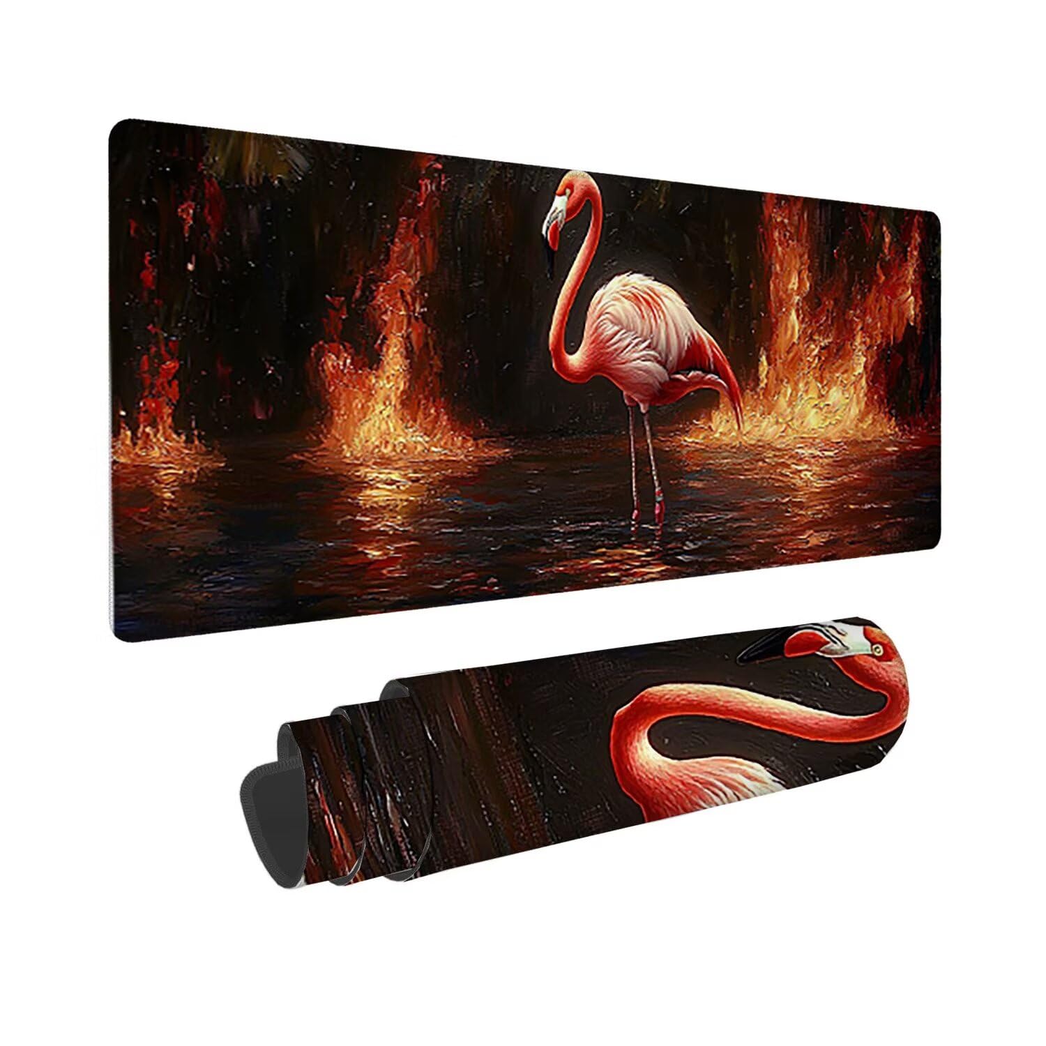 Podkładka pod mysz do gier XXL duża mysz 1200 x 500 mm, duża podkładka pod biurko z antypoślizgową gumową podstawą dla graczy, poprawia precyzję i szybkość (różowe marszczenia) o-419