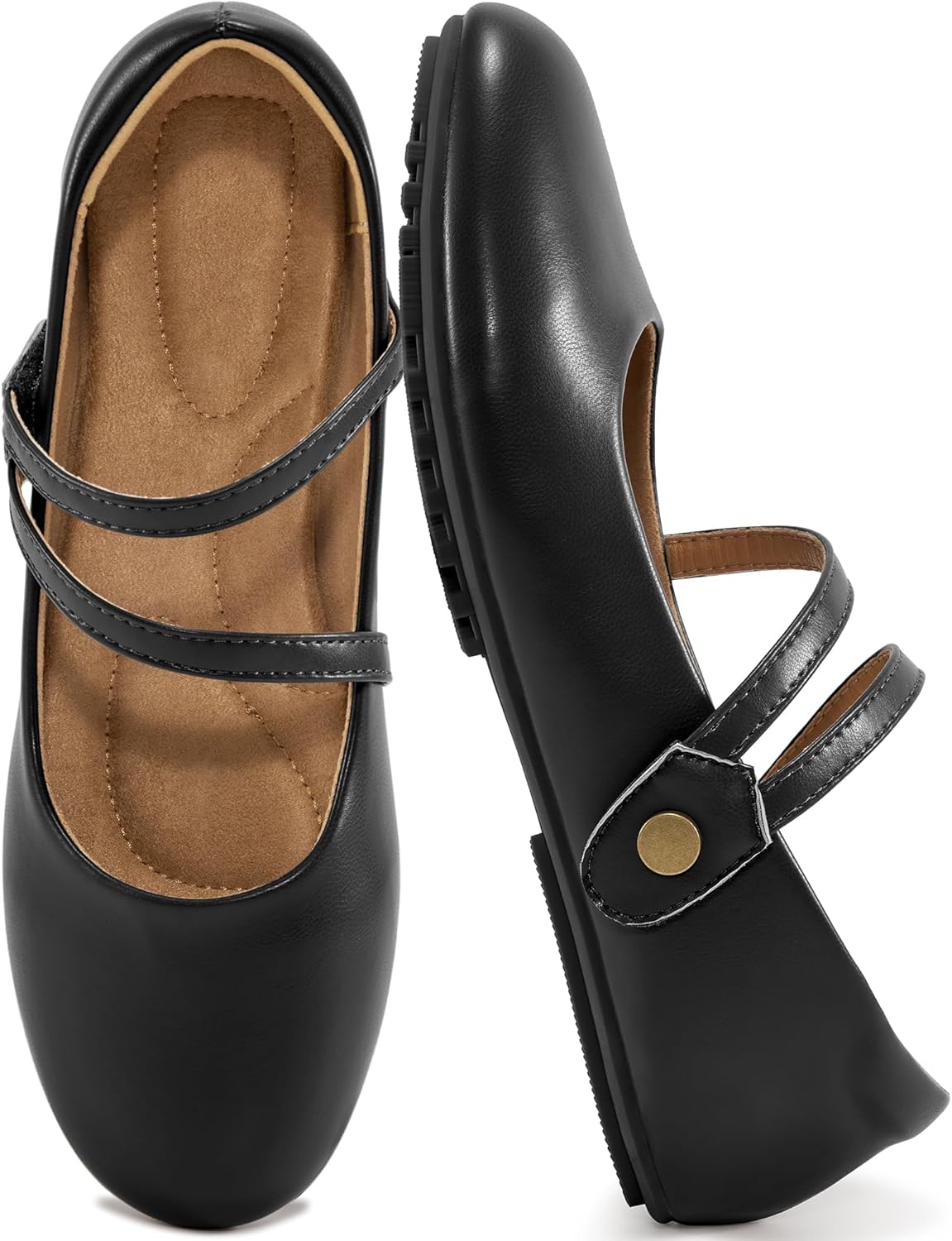 Harence Women Mary Jane Flats - Cushioned Comfort
