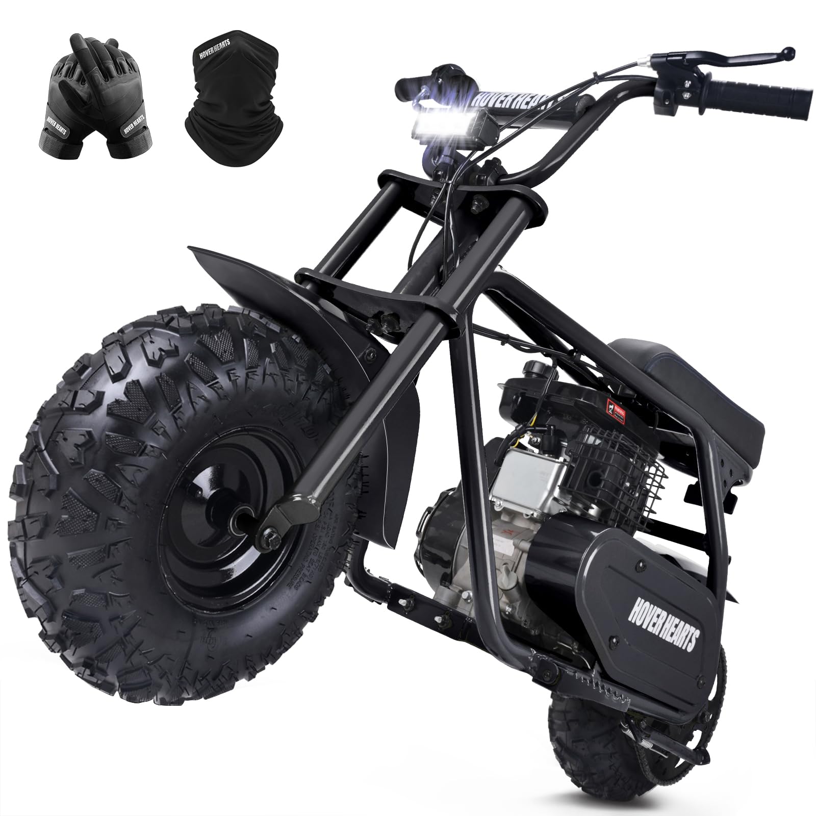 Mini Bike, Gas Dirt Bike, Minibike, Hoverheart Gas Powered Mini Bikes for Adults, 99cc-4 Stroke Pit Bikes with Led, Dirtbike Motorcycle Max Load 200 Lbs