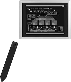 BoxWave Stylus Pouch Compatible with Maple Systems MON6015APHEB - Stylus PortaPouch, Stylus Holder Carrier Portable Self-Adhesive - Jet Black