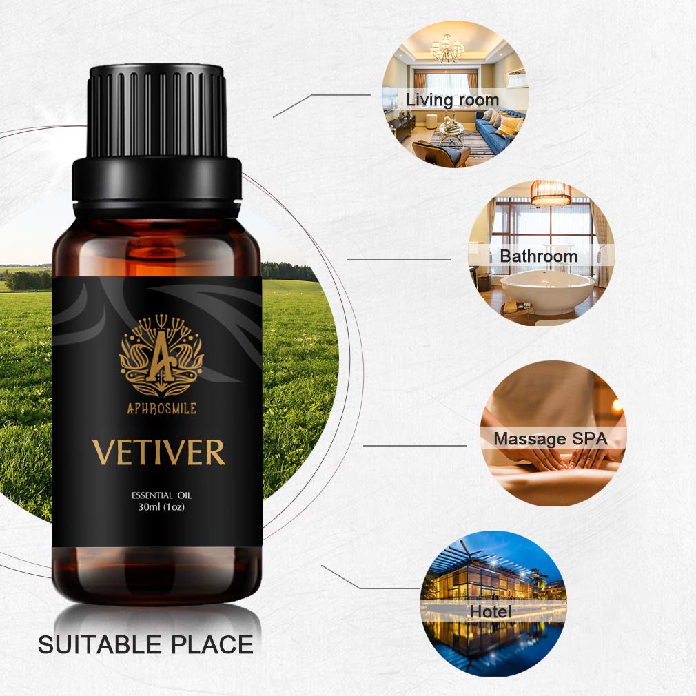 Vetiver Essential Oil, 1oz - 30ml Essential Oil Vetiver Scent for