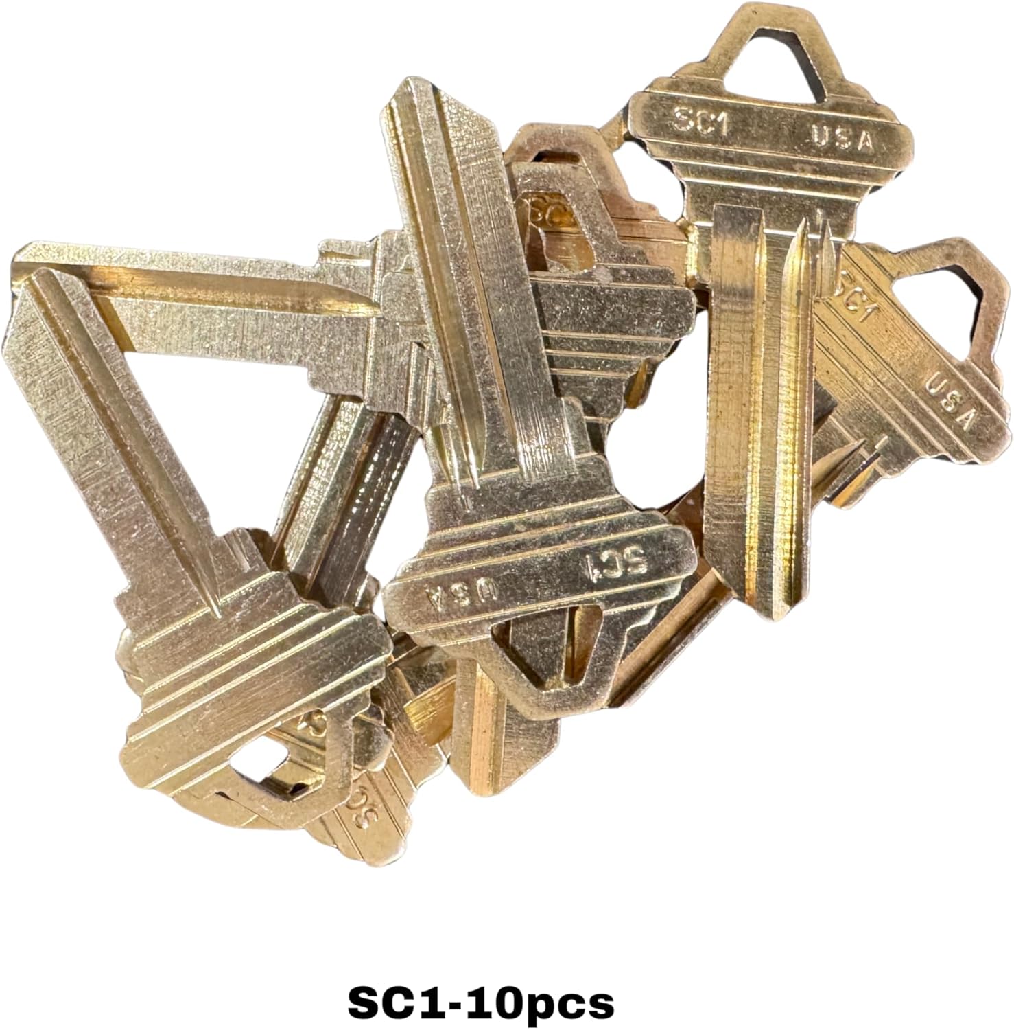Residential Key Blank Assortment - 10 Each of 5 Most Popular Blanks for Homeowners & DIY Locksmiths (KW1, SC1, WR5, Y1, M1) - Quality for Replacements & Spares