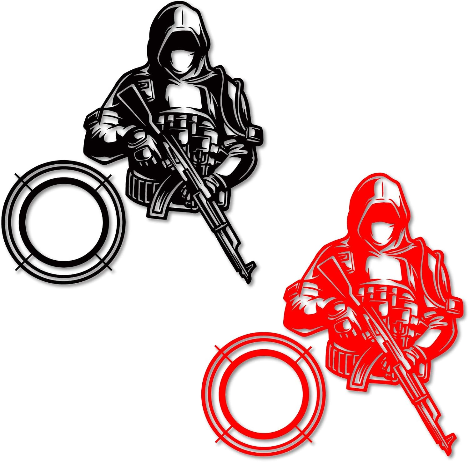 Cornhole Vinyl Decals Gamer Warrior Soldier Terrorist - Custom Stickers Skin Cornhole Outdoor Game for Kids Adults Cornhole Board Game Set1