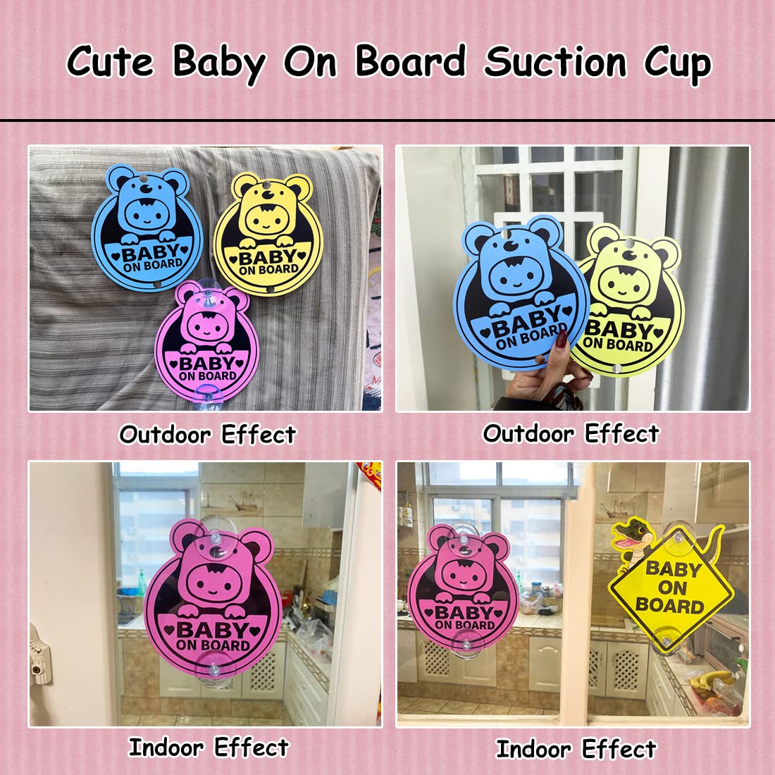 Leniutor Autocollant Baby On Board Pour Voitures, 16,6 Cm