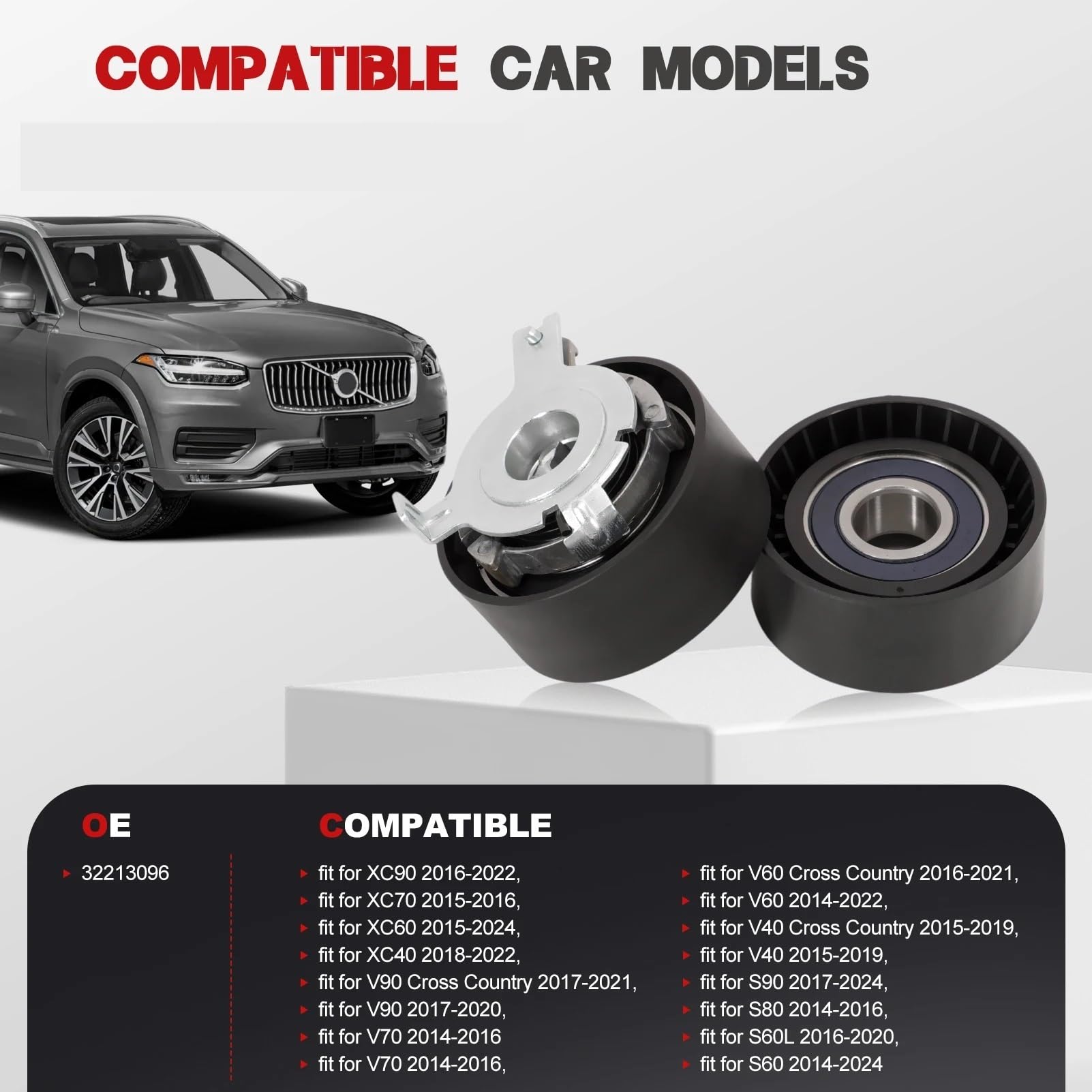 Napinacz łańcucha rozrządu Zestaw paska rozrządu silnika Napinacz rozrządu pasuje do Volvo 2.0T XC90 XC70 XC60 V90 V70 S90 S80 S60 32213096 Napinacz łańcucha