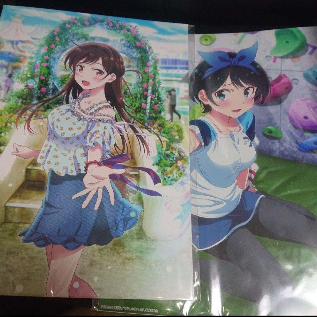 彼女、お借りします　更科瑠夏　秋葉原　特賞　A3ポスター　ジャージメイドver. 彼女、お借りします]描き下ろし特大アクリルスタンド（更科瑠夏