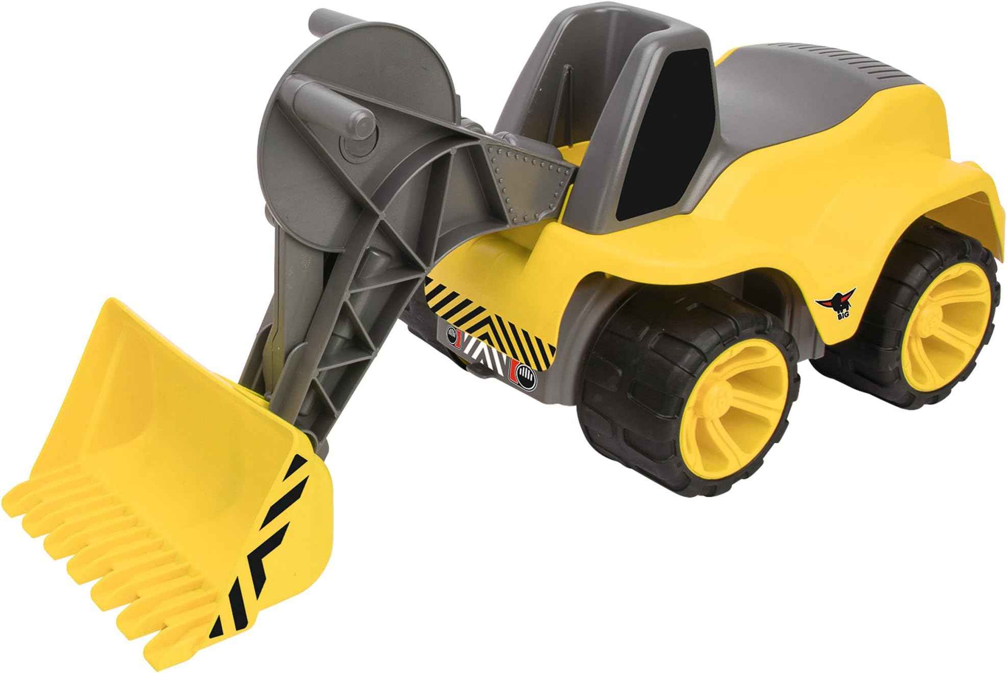 BIG - Power-Worker Maxi-Loader - Children's Vehicle, Suitable as a Sand Toy and for Children's Room, Excavator Vehicle for Sitting up to 50 kg, for Children from 3 Years, Yellow