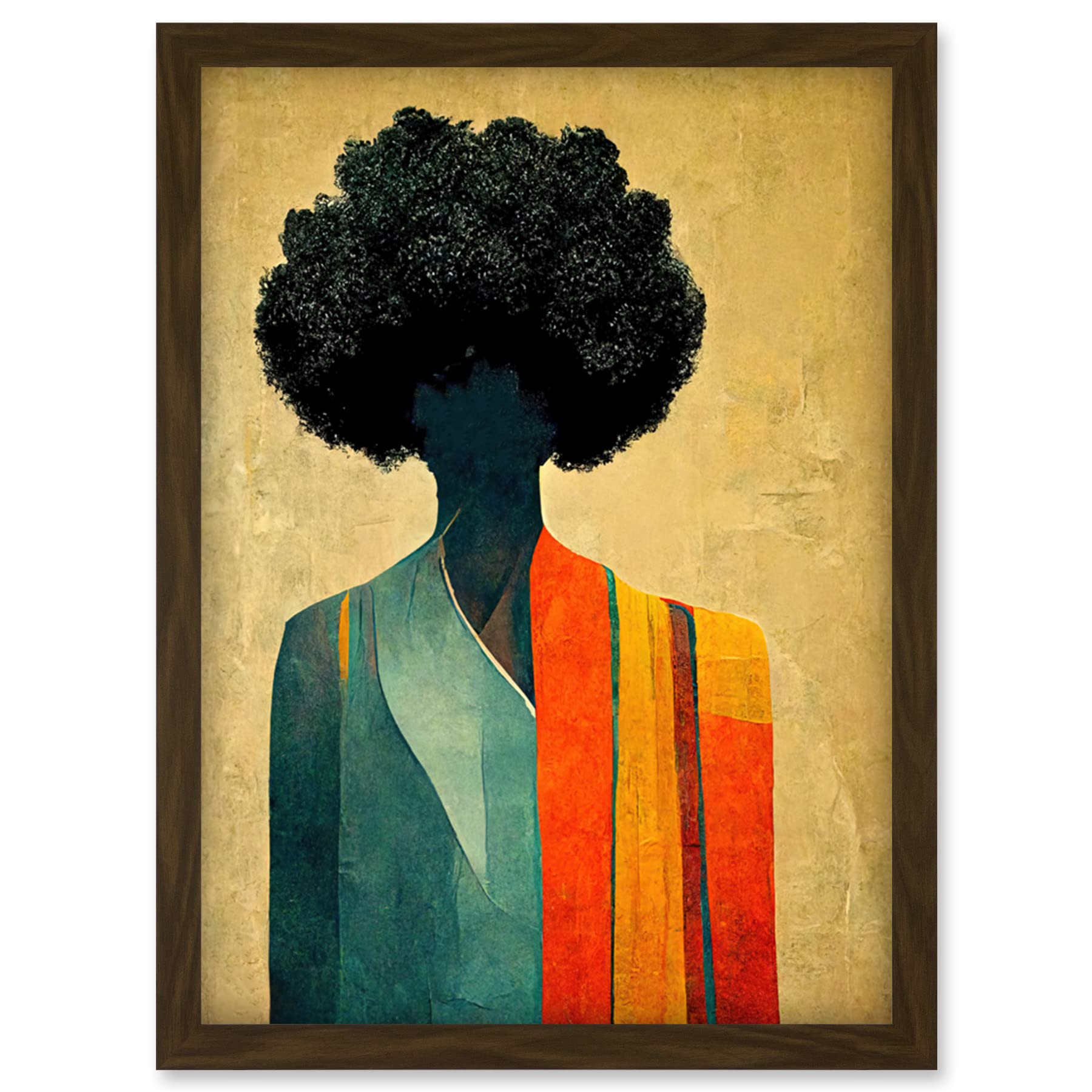 Doppelganger33 LTD Modern Abstract African Tribal Art Artwork Framed Wall Art Print A4