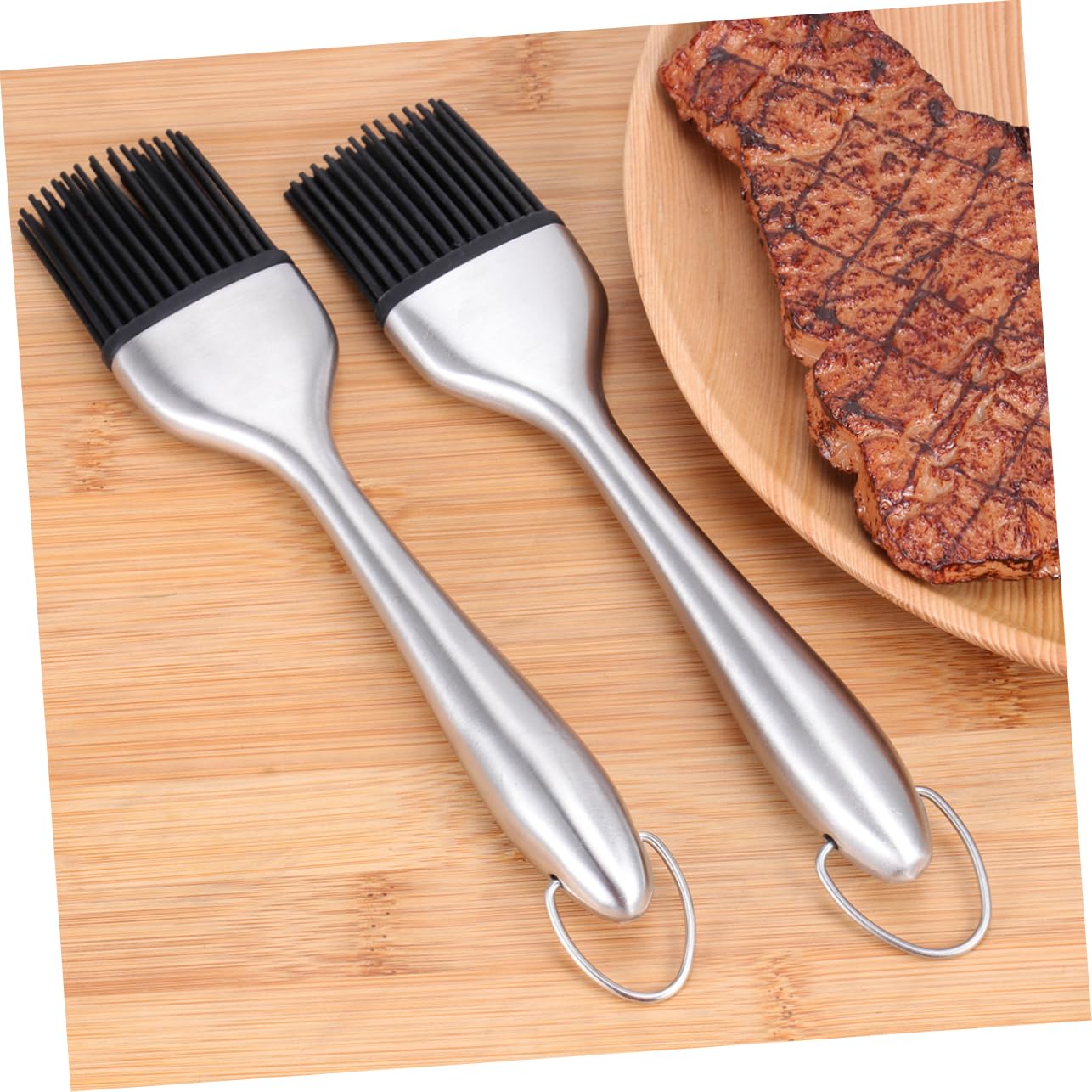 Ciieeo Barbecue Sauce Brush Silicone Brush Set Heat-resistant for Grilling Baking and Roasting