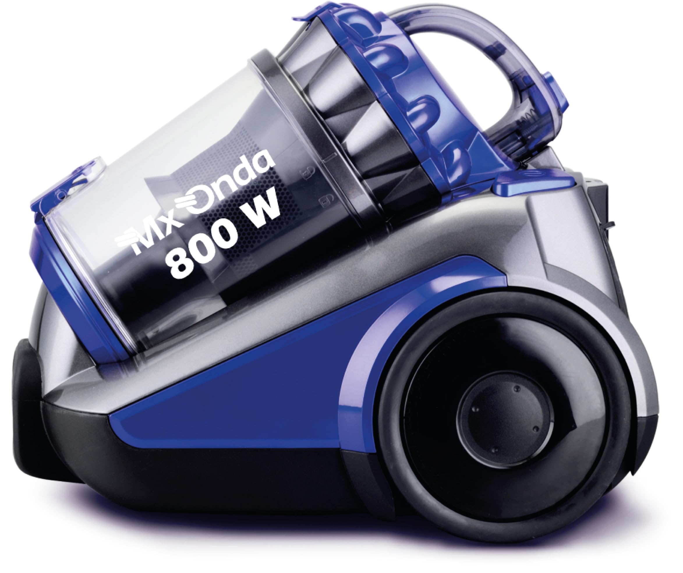 Aspirador de trineo multiciclónico sin bolsa MX-AS2060, 800 W, Filtro HEPA, Depósito de 2,5 L, Rueda delantera con giro 360º, Protector térmico, Cable de 4,5 m