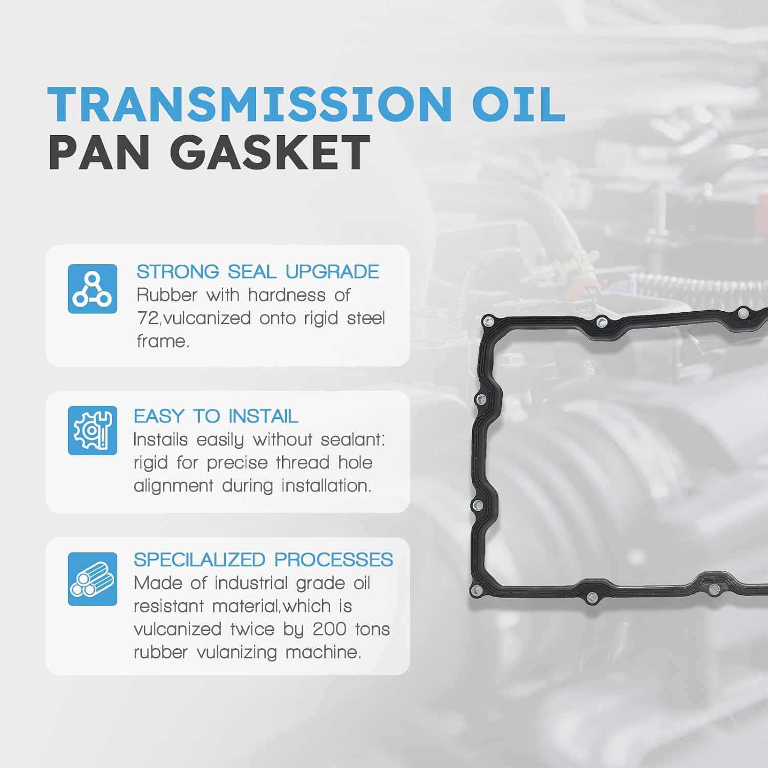 Transmission Oil Pan Gasket Compatible with Lexus Gs300 Gs350 Gs430 Is250 Is350 Lx570 Sc430 2006-2015 Replacement for Toyota Land Cruiser Sequoia Tundra 2008-2022 Replace # TOS18760