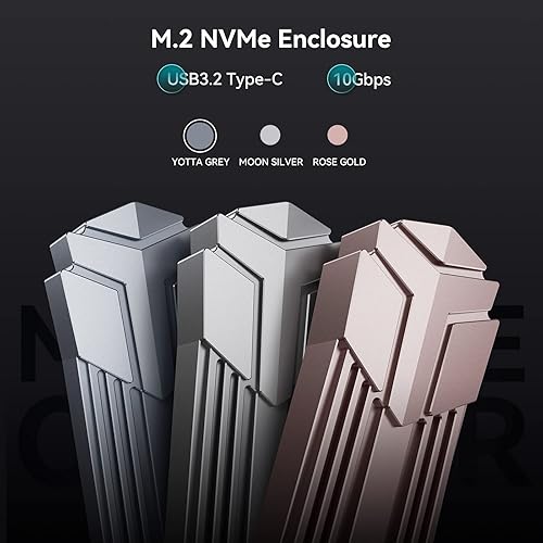 Miniatura 6 de Yottamaster Carcasa NVMe USB C 3.2 de 10 Gbps M.2 NVMe - lector de carcasa externo para SSD NVMe 2230426080 M y B&M Key NVMe de llave, carcasa M.2