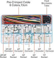 Vista 3 de XH Kit de enchufe de conector de 0.100 in y cable preprensado de 2 pines, 3 pines, 4 pines, 5 pines, 6 pines, carcasa de 7 pines, adaptador JST