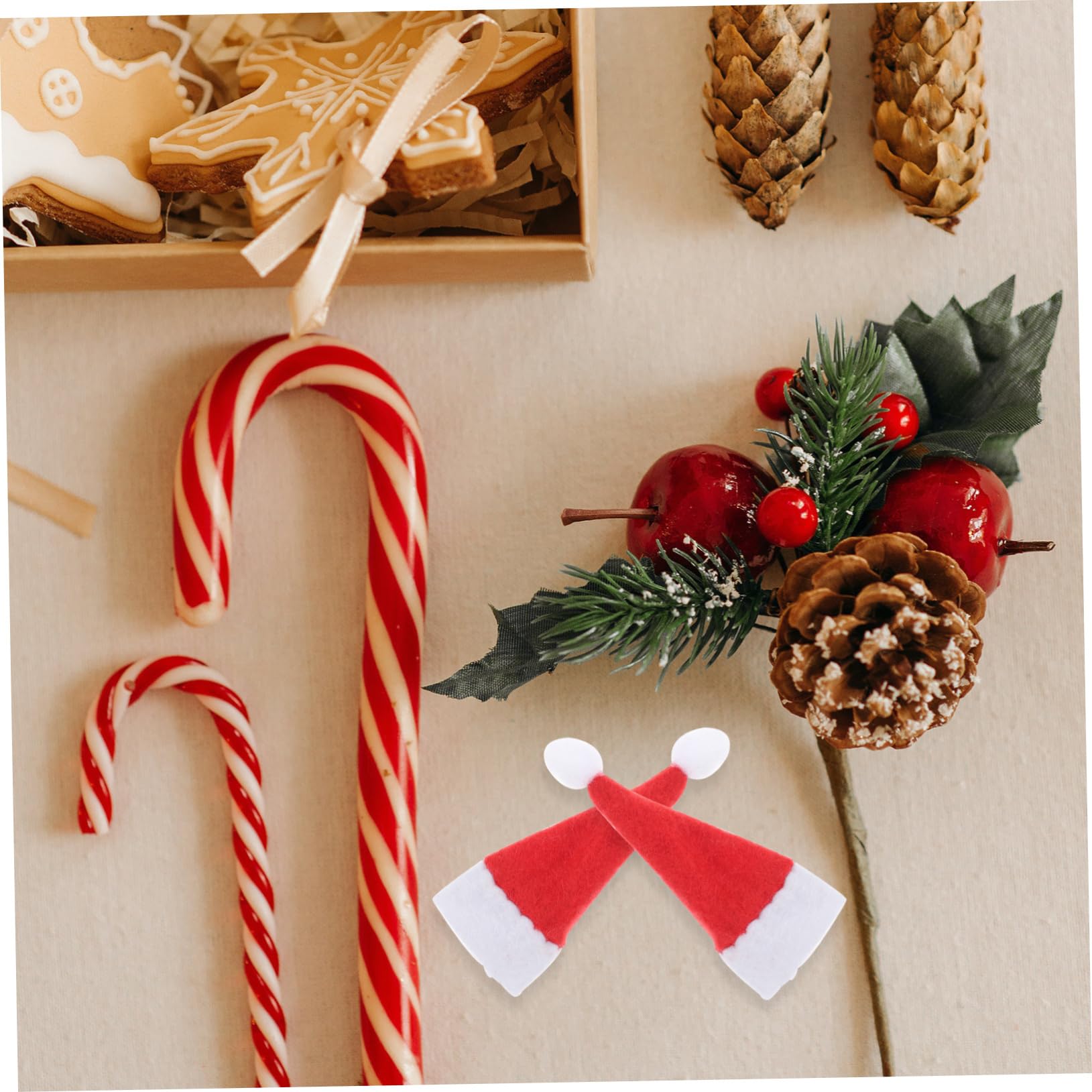 ABOOFAN 3 Sets Niedliche Weihnachtsmütze Mit Lutscher Weihnachtsmütze Süßigkeitenpaket Weihnachtsdekor Für Kinder 60 Stück * 3