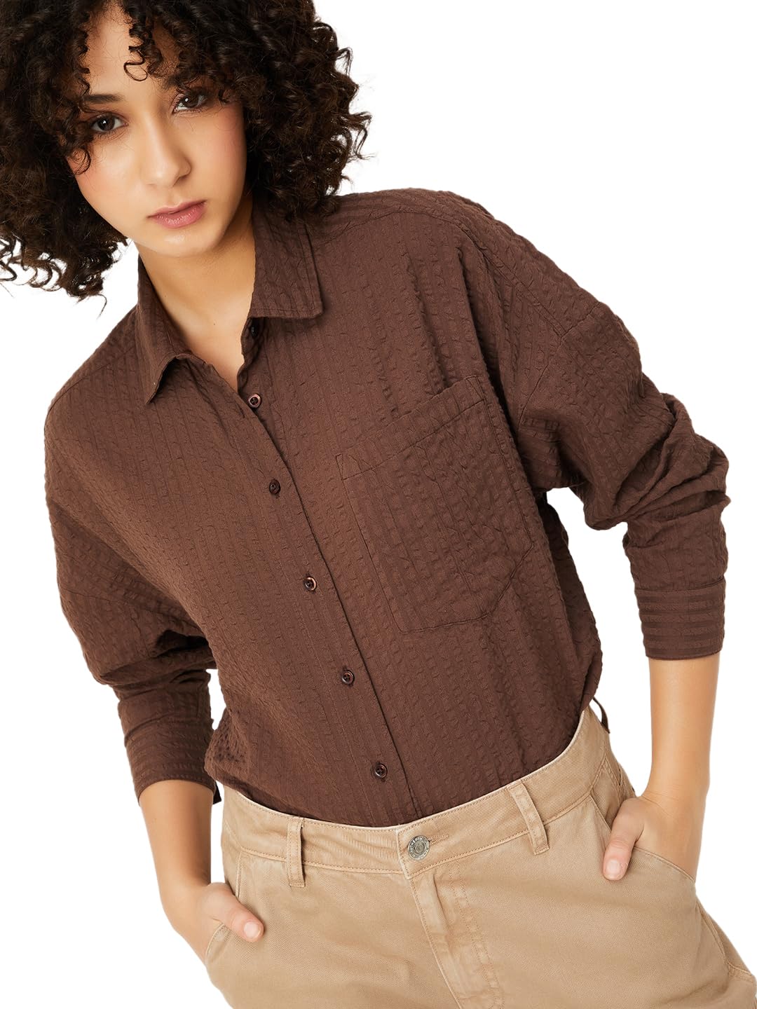 max Women's Solid Regular Fit Shirt-picture-49