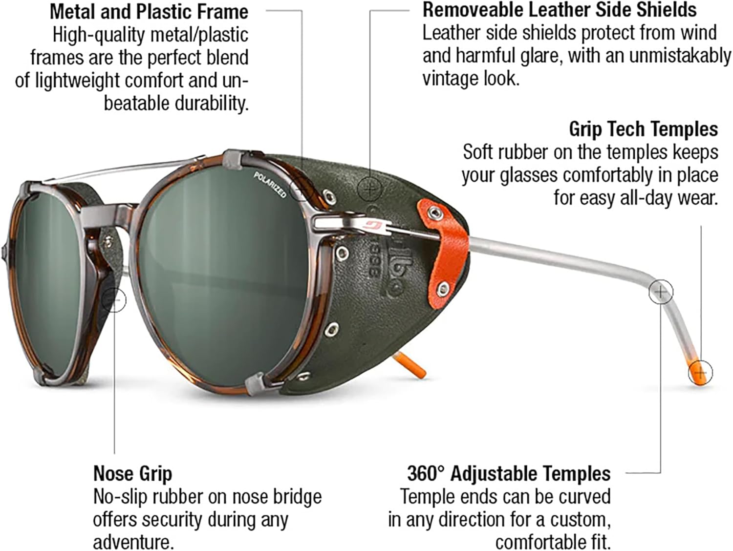 Julbo Glacier サングラス レッドレンズ 収納袋付き Julbo Glacier サングラス レッドレンズ 収納袋付き Julbo