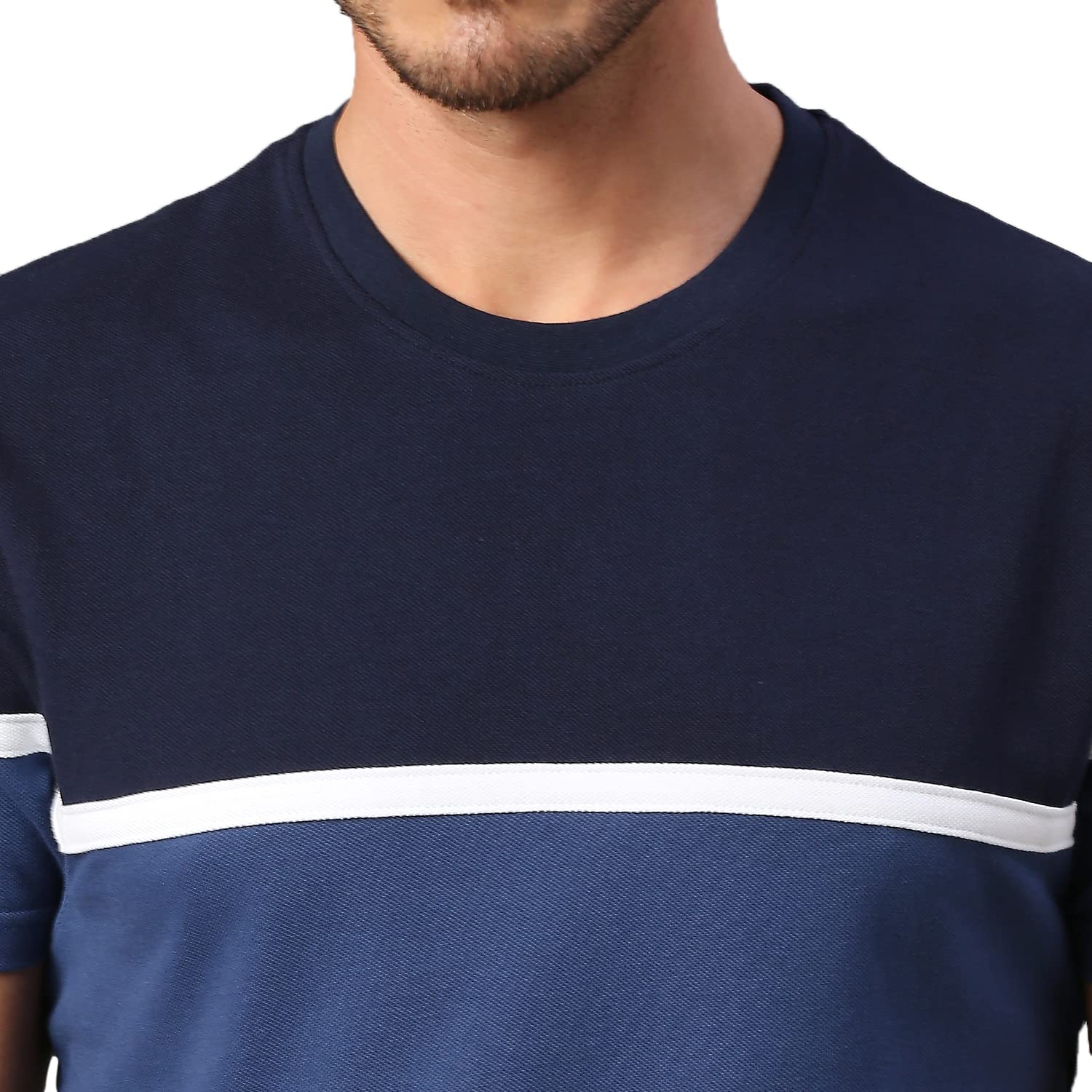 Dennis Lingo Camiseta de algodón puro para hombre, media manga, cuello redondo