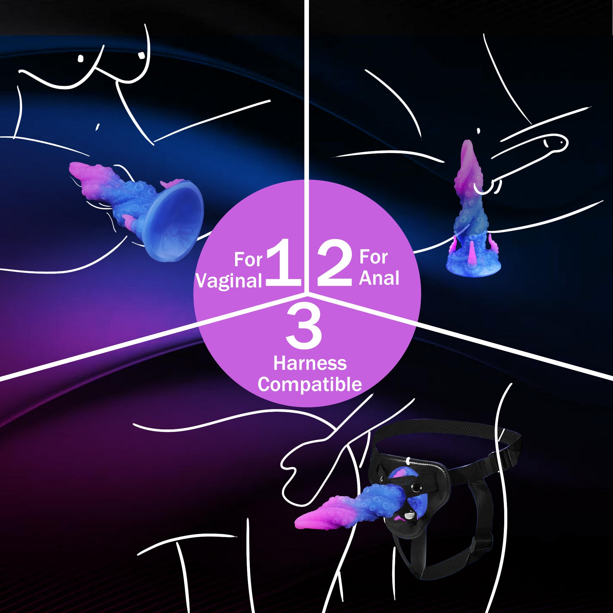 8" Knot Tentacle Dildo, Small Alien Knotted Dildo Monster Unicorn Horse Dragon Dog Dildos with Suction Cup for Hands-Free, Anal Toys for G-Spot Prostate, Adult Sex Toys for Women Men Gay Couples: Dragon Dildo Fantasy Dildo, 9.6in Monster Tentacle Dildo Horse Knot Dildo with Suction Cup, Huge Thick Dog Knotted Dildo for G-spot, Adult Sex Toys & Games, Sex Toys for Women, Male Sex Toys for Men