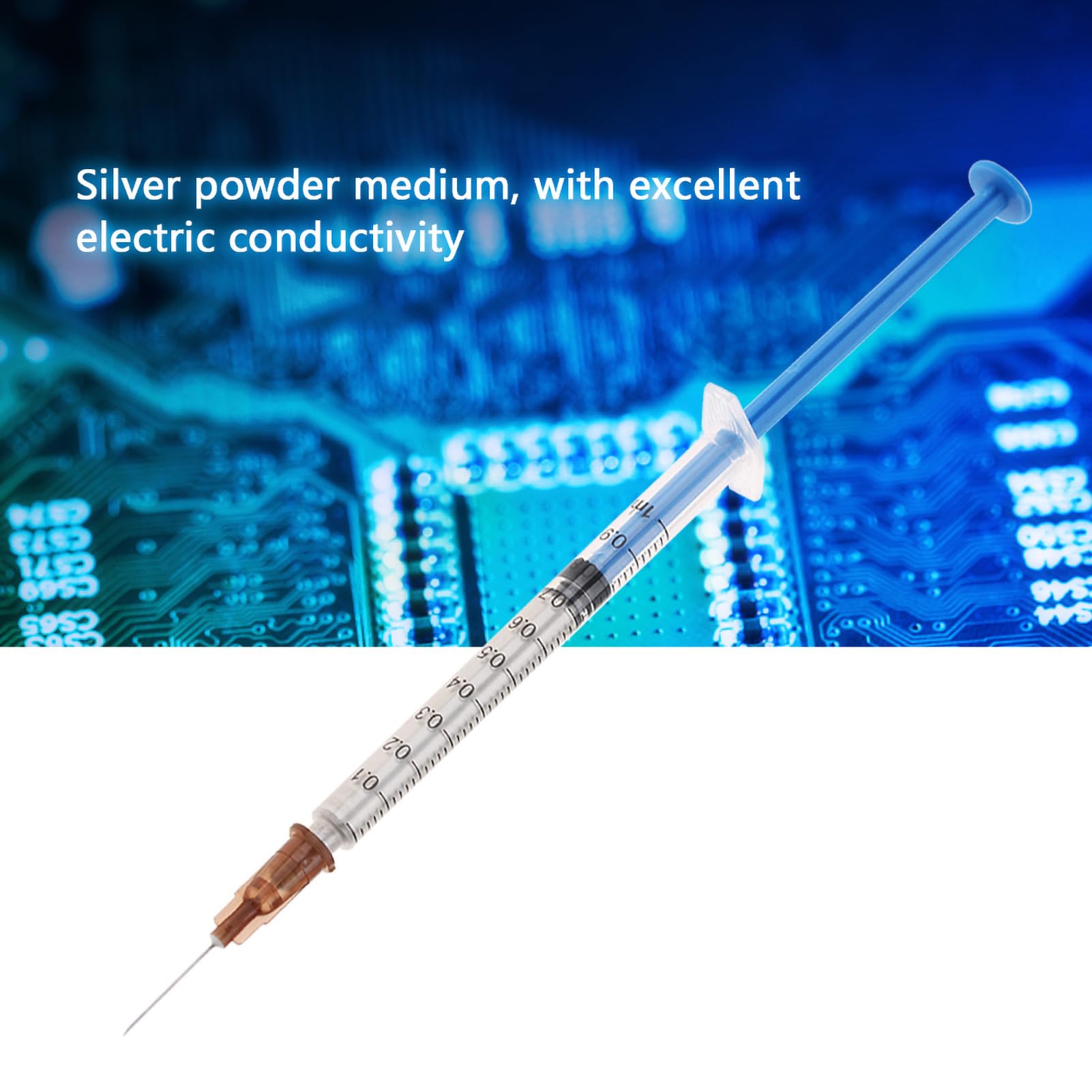 Conductive Silver Paste, Strong Adhesion Silver Paint Pen Electric Conductivity for Keyboard PCB Repair (0.7ml)