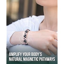 MagnetRX Hematite & Rose Quartz Bracelet - MAX Strength Magnetic Hematite Bracelets - Natural Rose Quartz Crystals Pink Beaded Bracelets for Women