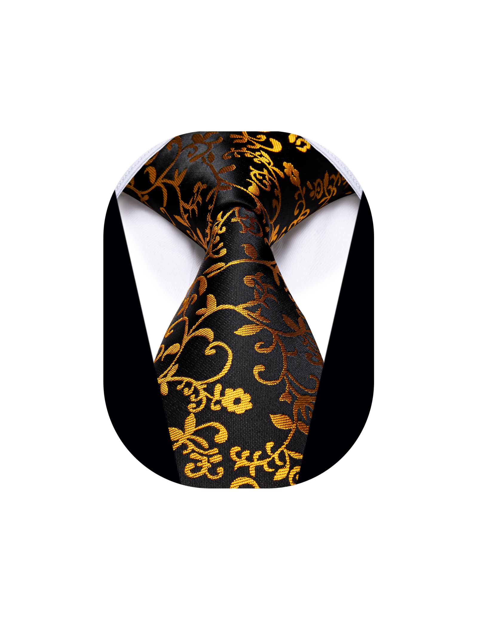 YourTies Paisley Men's Necktie Woven Silk Floral Ties for Men Designer Formal Business Party Wedding