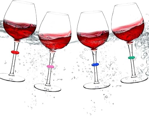 Miniatura 1 de Copas de vino flotantes para piscina con etiquetas de dijes, copas de vino irrompibles junto a la piscina, taza flotante con tallo, vasos para beber