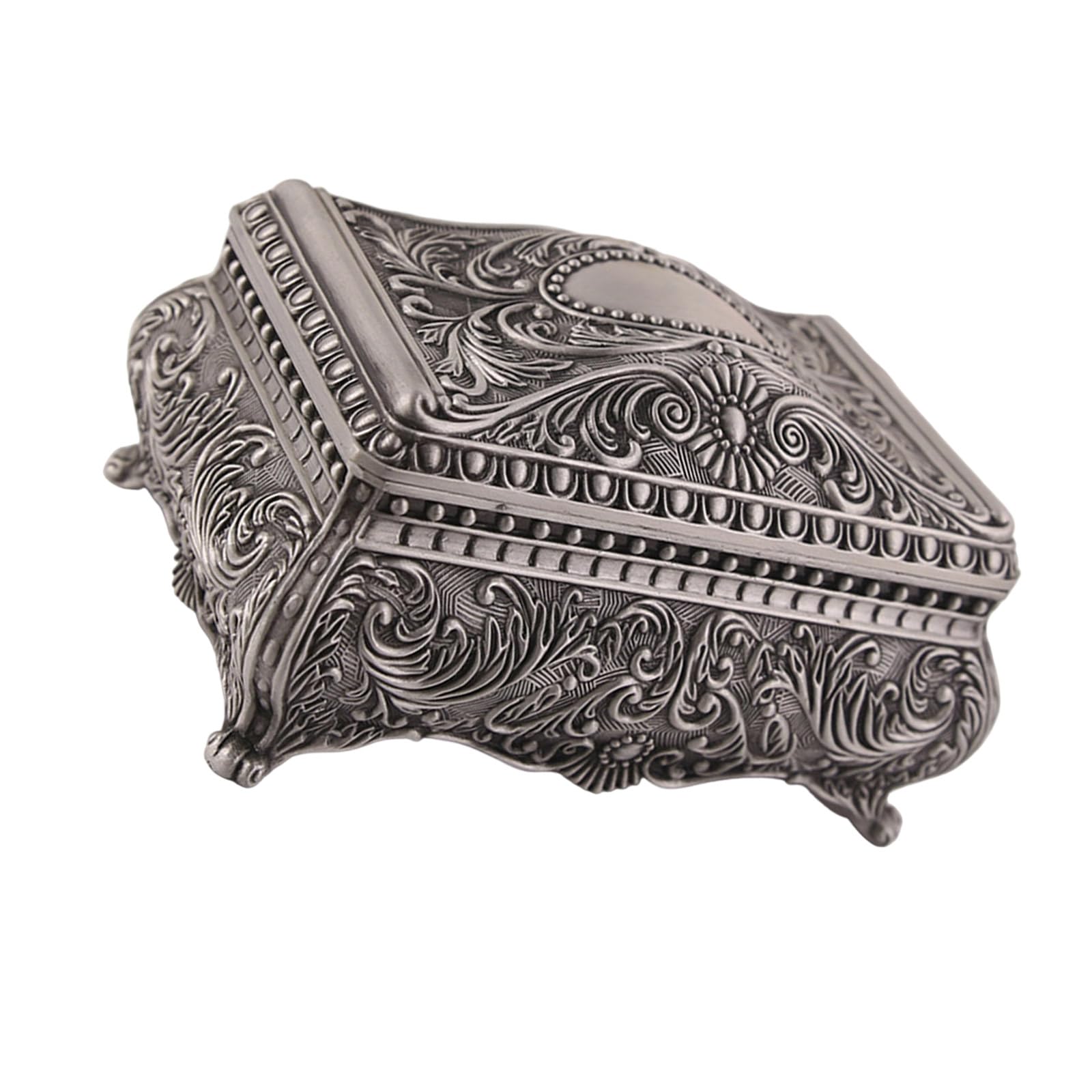 Woedpez Metal Jewelry Box for Home Organization European Inspired Metal Organizers Storage Mobile Carrying Solution European Styles