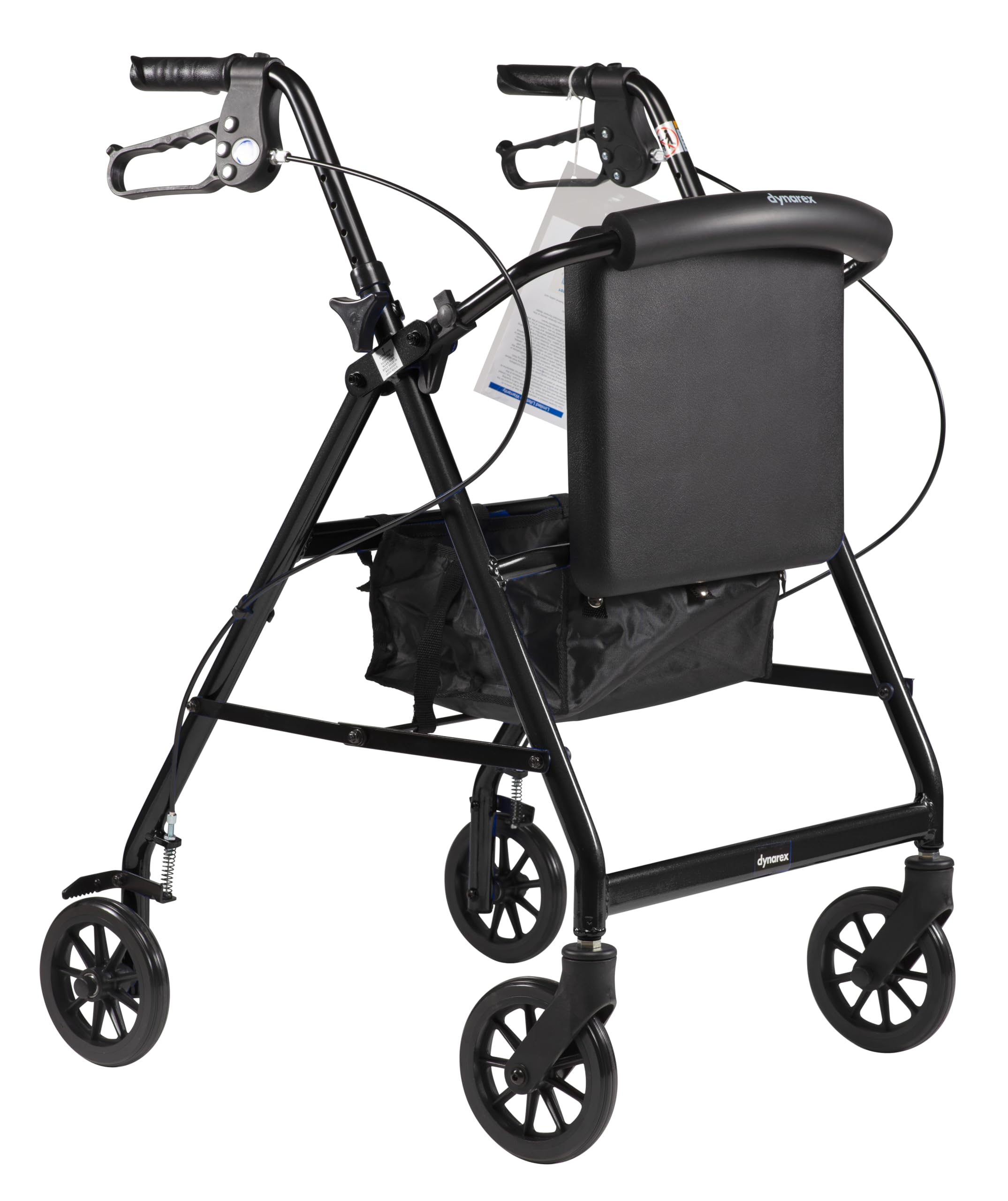DynaGo Quad 6 Foldable Aluminum Rollator with 6" Wheels, Black — Amazon image 3