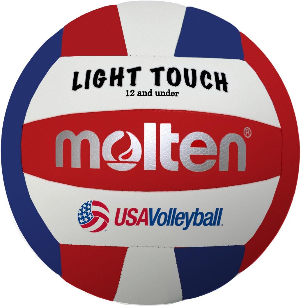MS240-3 Light Touch Volleyball, Red/White/Blue