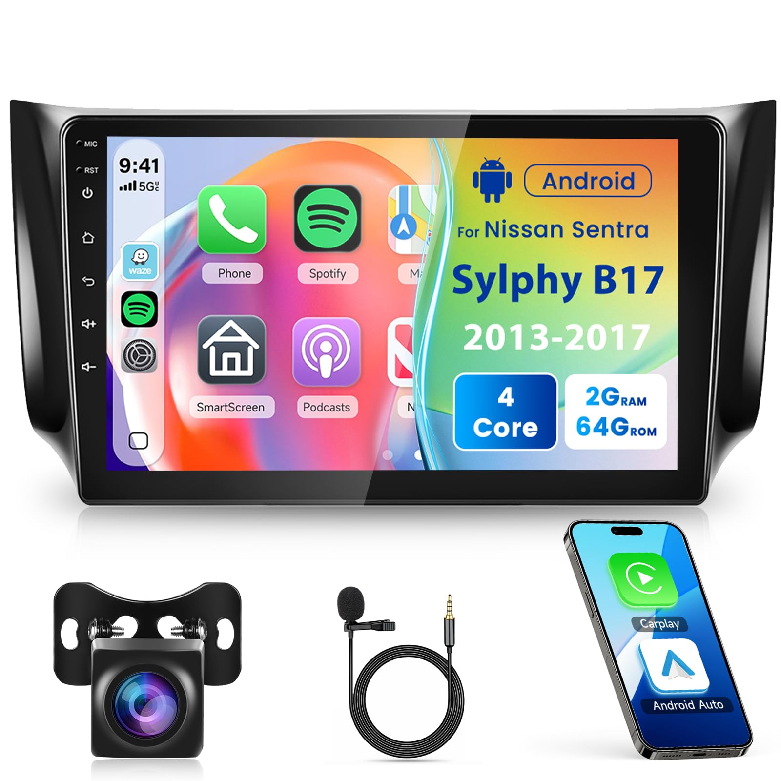 Amazon.com: 2G 64G Android 15 Car Stereo for Nissan Sentra Sylphy
