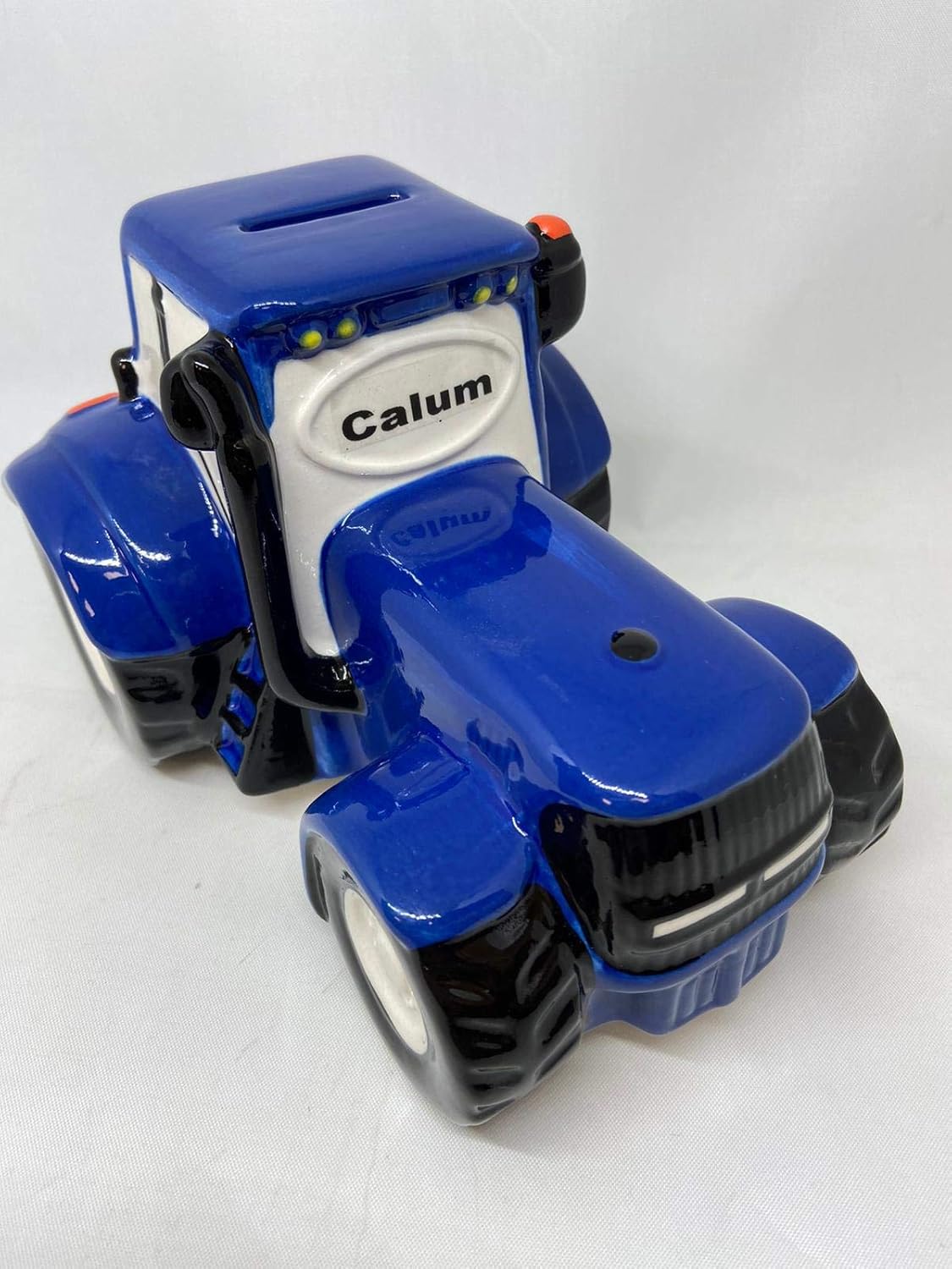 Royal County Red Ceramic Tractor Money Box Personalise Your Own, Pen