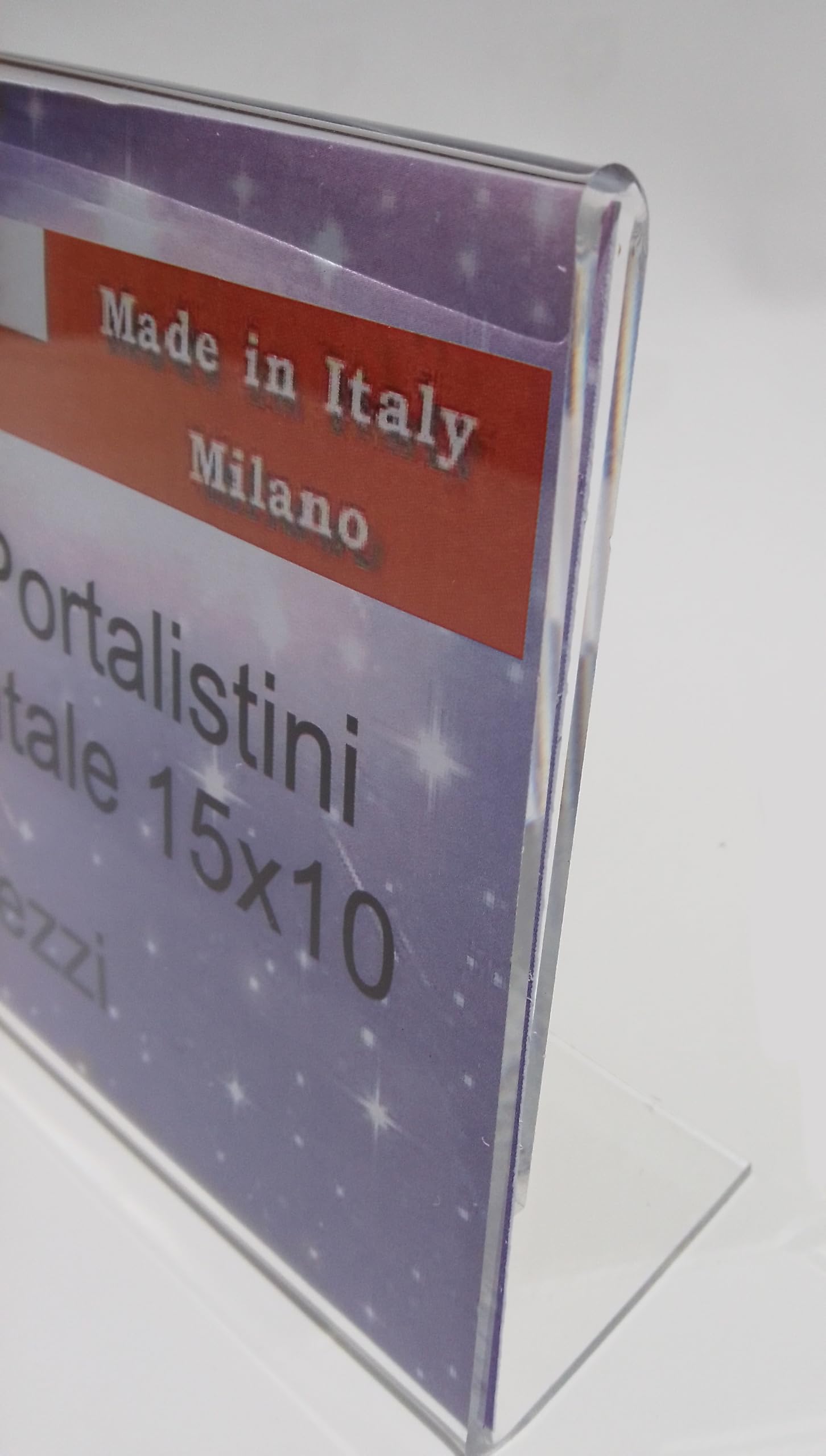 Generico DESIMONLINE Portafoto in Plexiglass Formato A6 Verticale 10x15 cm (10 Pezzi), Handmade in Italy