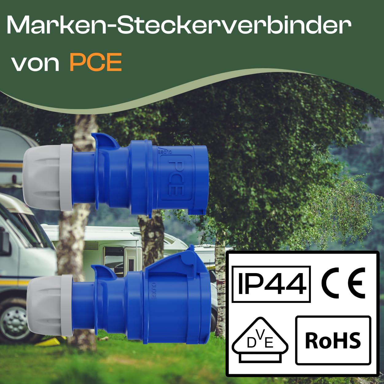 camping kabel 10 meter cee verlängerungskabel 10m außen H07RN-F 3x1,5 PCE strom wohnwagen kabel landstromanschluss wohnmobil caravan adapter verlängerung stromkabel verlaengerungskabel outdoor