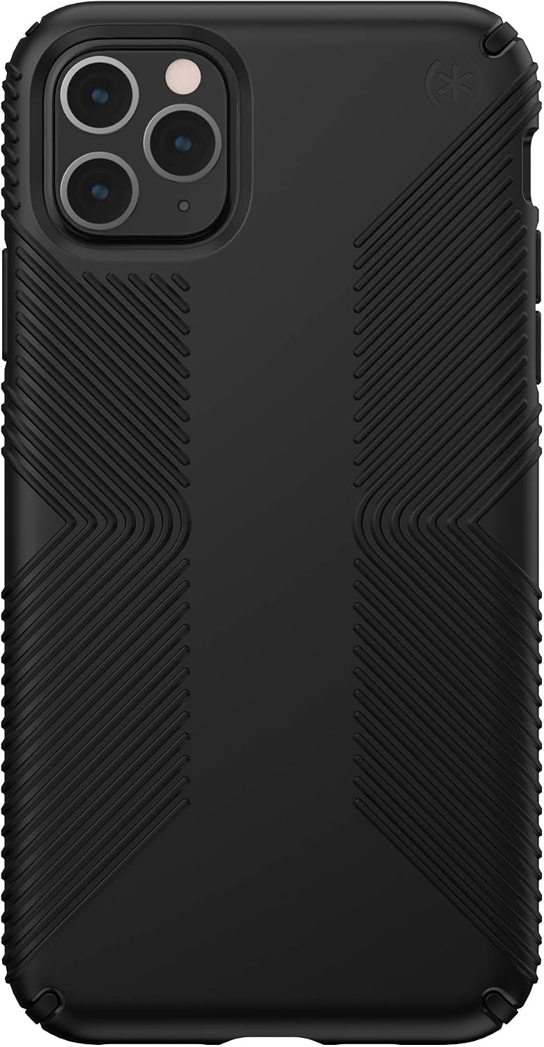 Speck Products Presidio Grip iPhone 11 PRO Max Case,TPU,Scratch resistant finis, Black/Black (130026-1050)