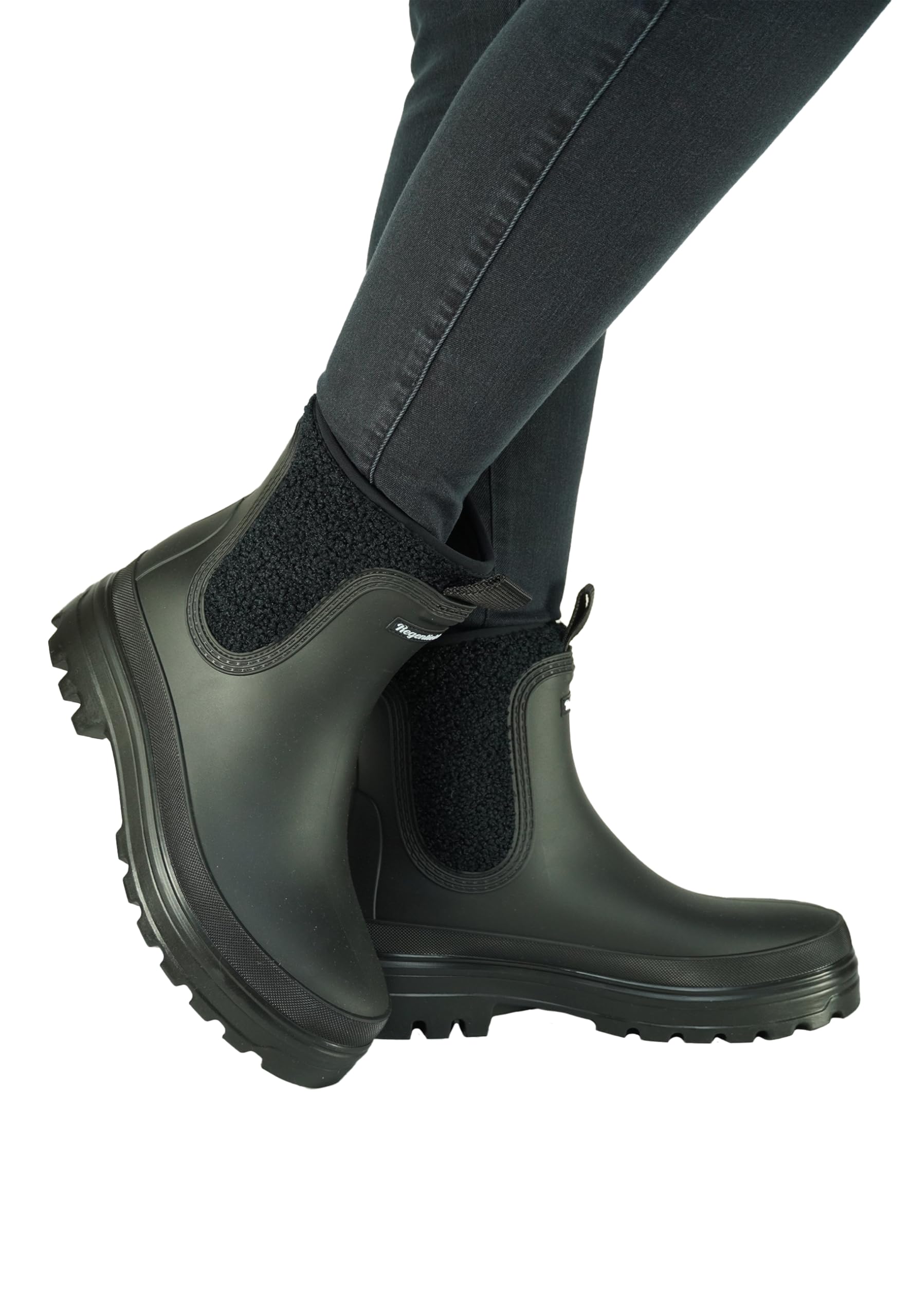 Regenliebe Damen Regenstiefel Wölkchen Halbschaft Gummistiefel Feel Good wärmend gefüttert