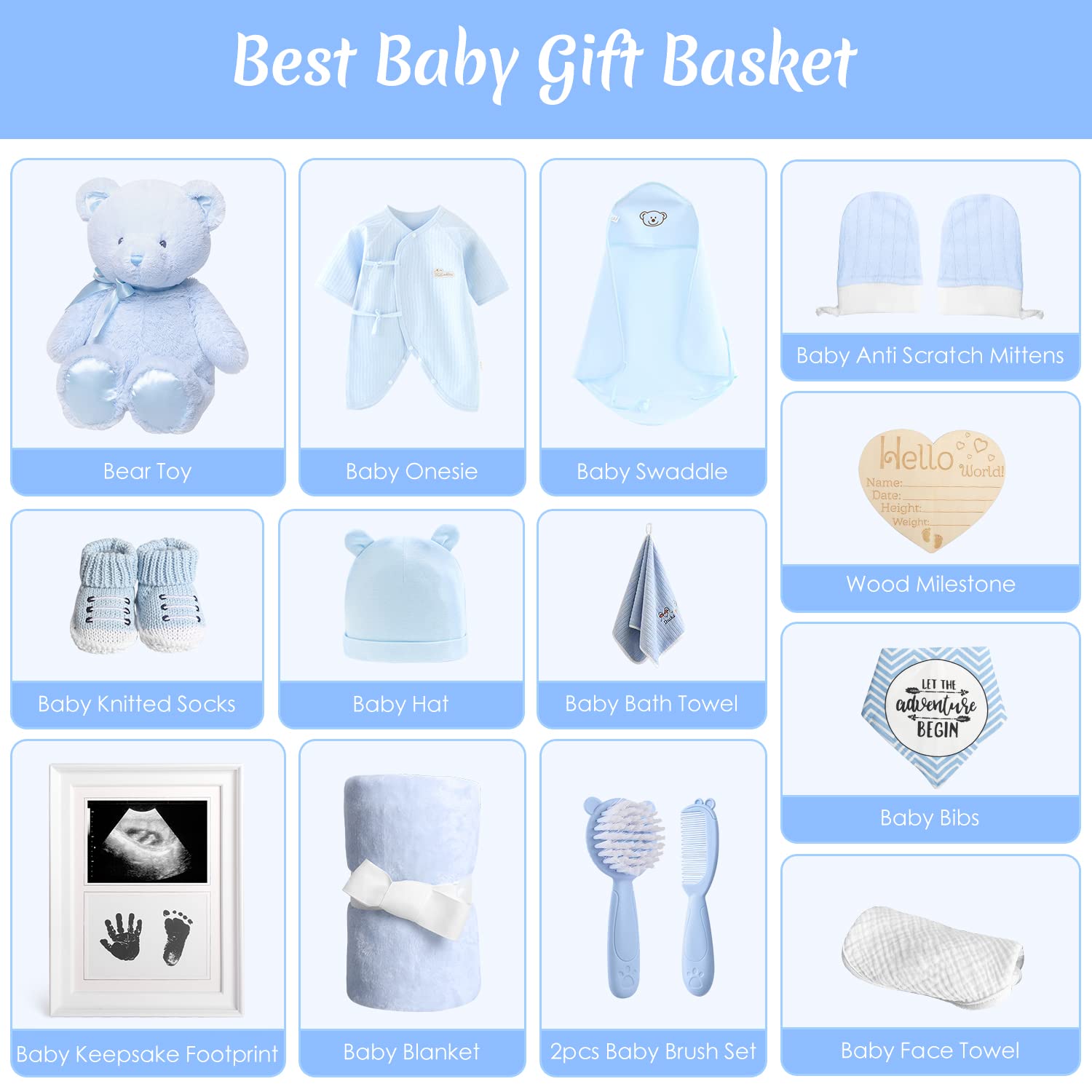 iAOVUEBY Regali per baby shower, set regalo per bambini