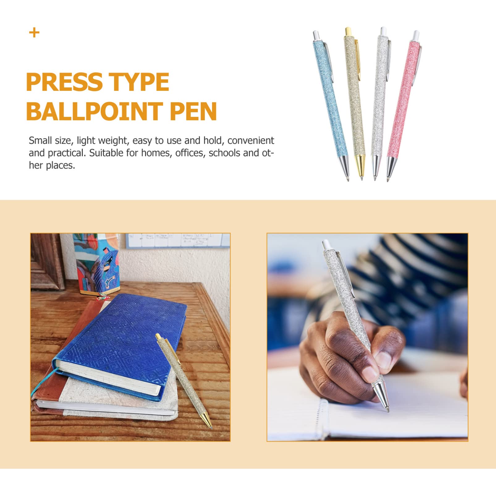 STOBOK 12pièces Stylo à Bille Métallique Publicitaire Stylo Rétractable Pour Écriture Quotidienne