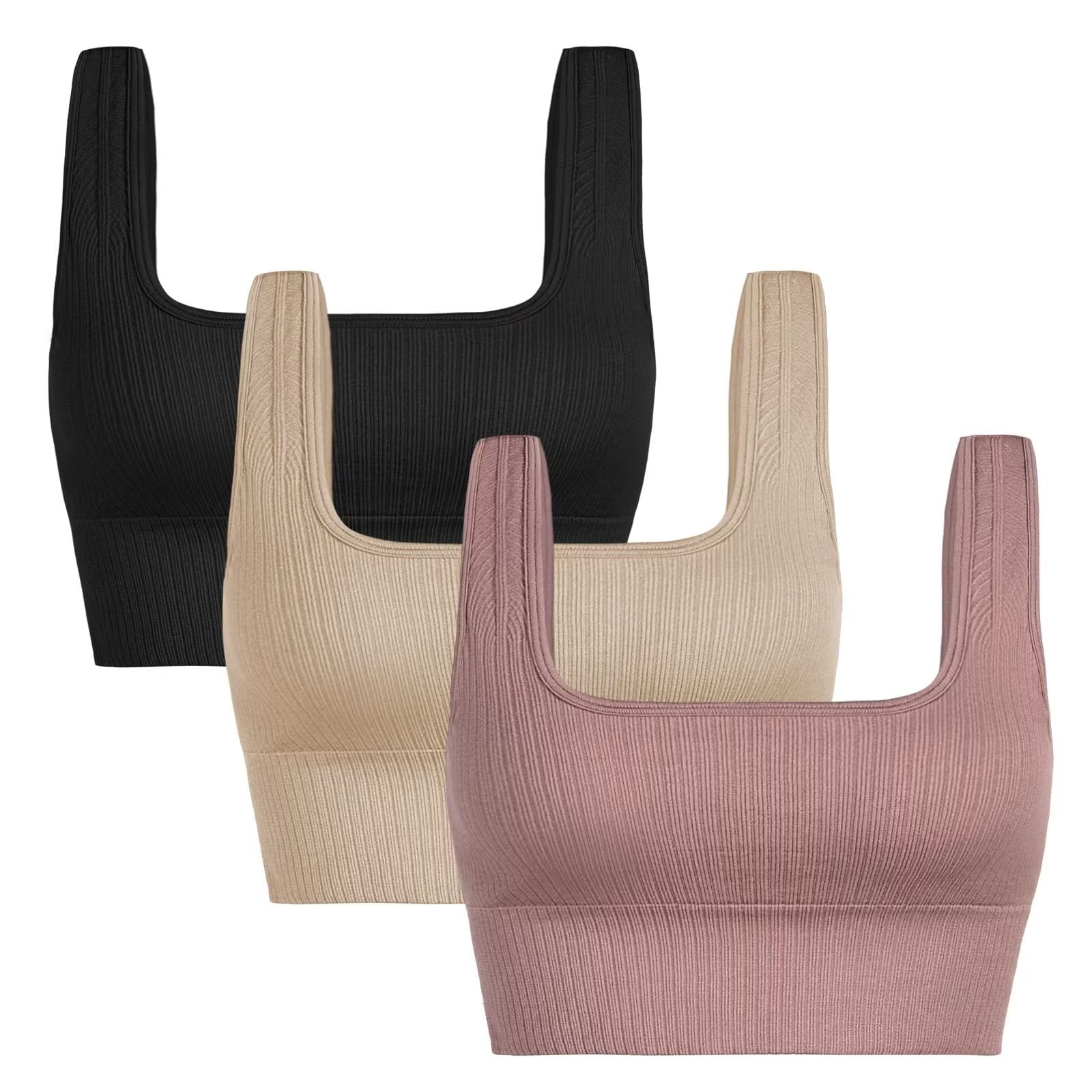 INIBUD Reggiseni senza cuciture per le donne senza ferretto reggiseno push up senza ferretto confortevole scollo a V copertura completa bralette imbottita