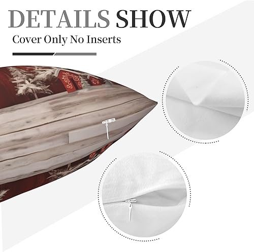 Miniatura 9 de Fundas de almohada de árboles de Navidad con copos de nieve, fundas de cojín rojas, fundas de almohada de invierno, fundas de almohada decorativas