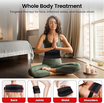 Red Light Therapy Lamp with Stand for Face & Body, Muscle Recovery | 660nm & 850nm, Quick Clip & Adjustable Stand, Targets Waist Knee, Daily Wellness