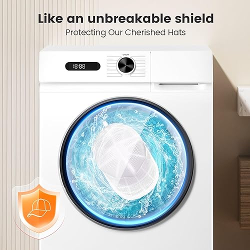 Miniatura 10 de XQXA Jaula de lavado de sombreros, limpiadores de gorras de béisbol, apto para adultos y niños, jaula de marco de arandela de gorras para lavadora,