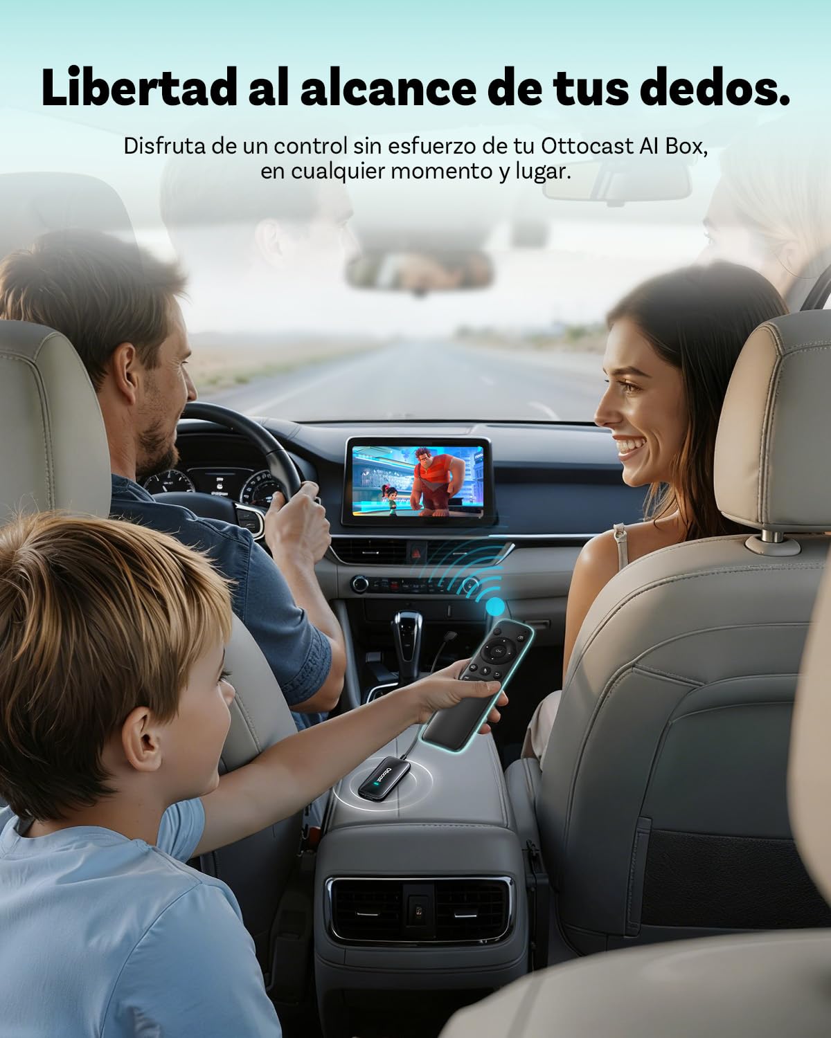 OTTOCAST Play2Video Ultra, 3 in 1 AI Box per Netflix/YouTube/Prime Video, Adattatore CarPlay Wireless e Android Auto con Chiavetta USB, Wi-Fi Dual Band, Bluetooth 5.4, 4GB+32GB, Plug & Play
